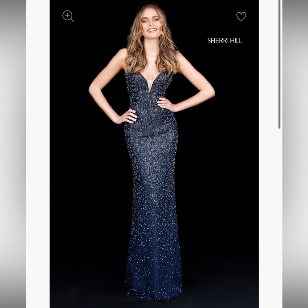 Sherri Hill Prom Dress Style #50860 Navy in size 0
